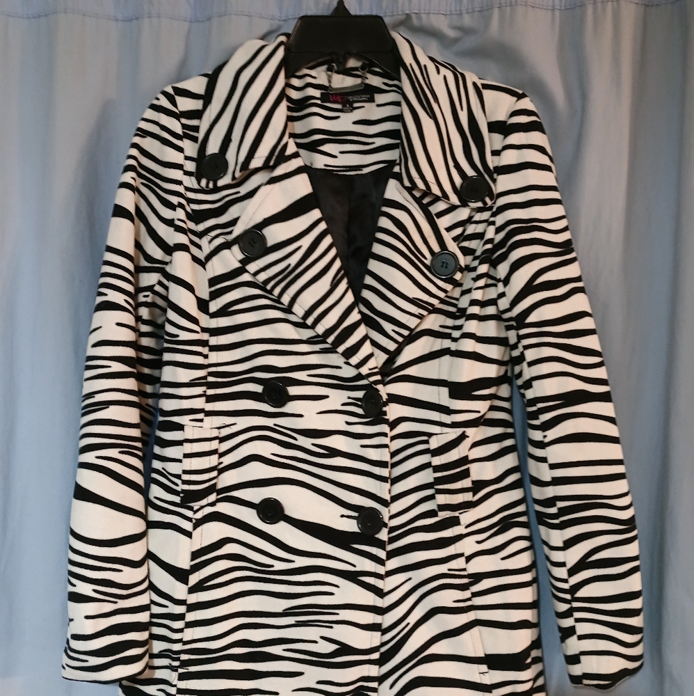 Zebra print jacket Small